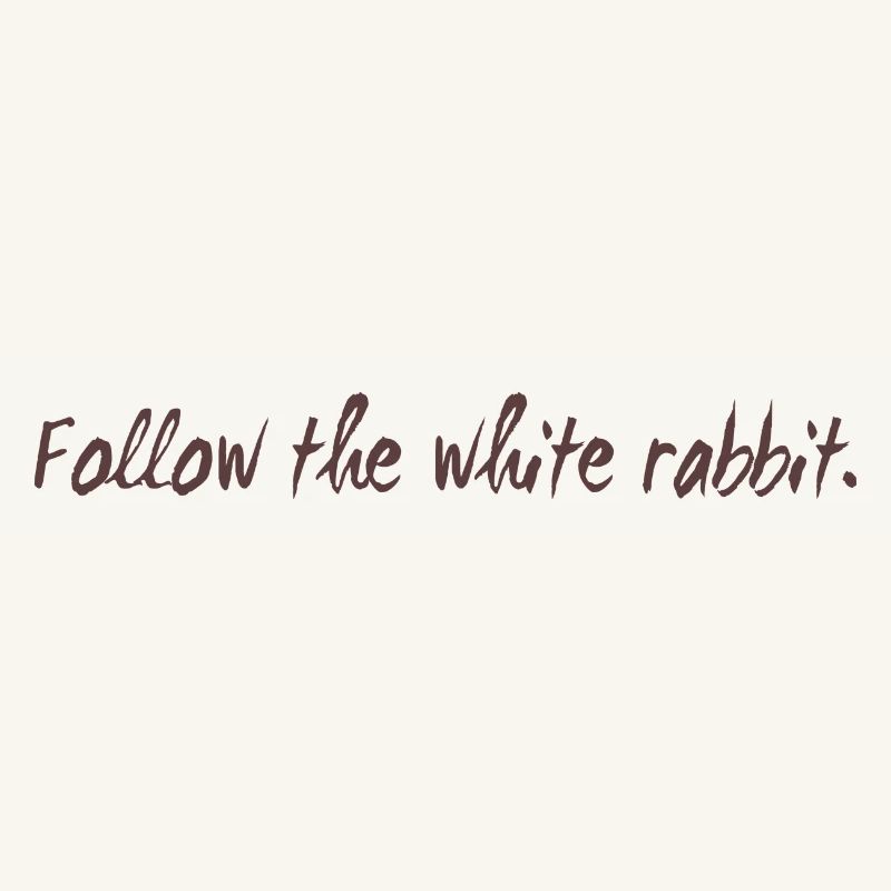 Follow the white rabbit Programming Geschenk