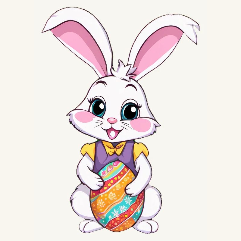Easter bunny with Easter eggs