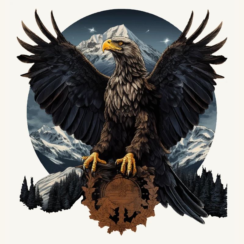 Golden Eagle with Mountain Eagle Design