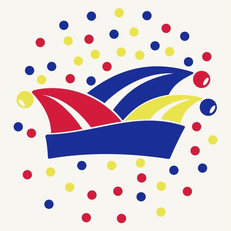 Fasching Karneval Narrenkappe 1, 2 oder 3 Farben