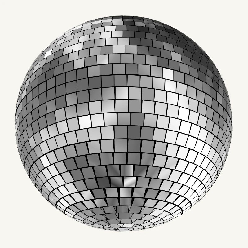 Disco ball mirror ball