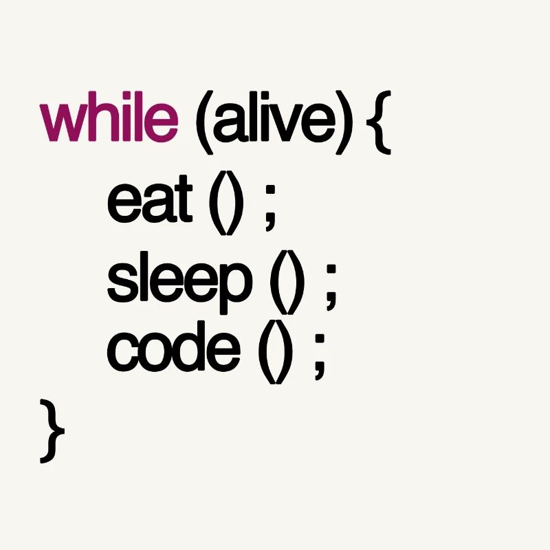 while alive code Computer scientist programming coding