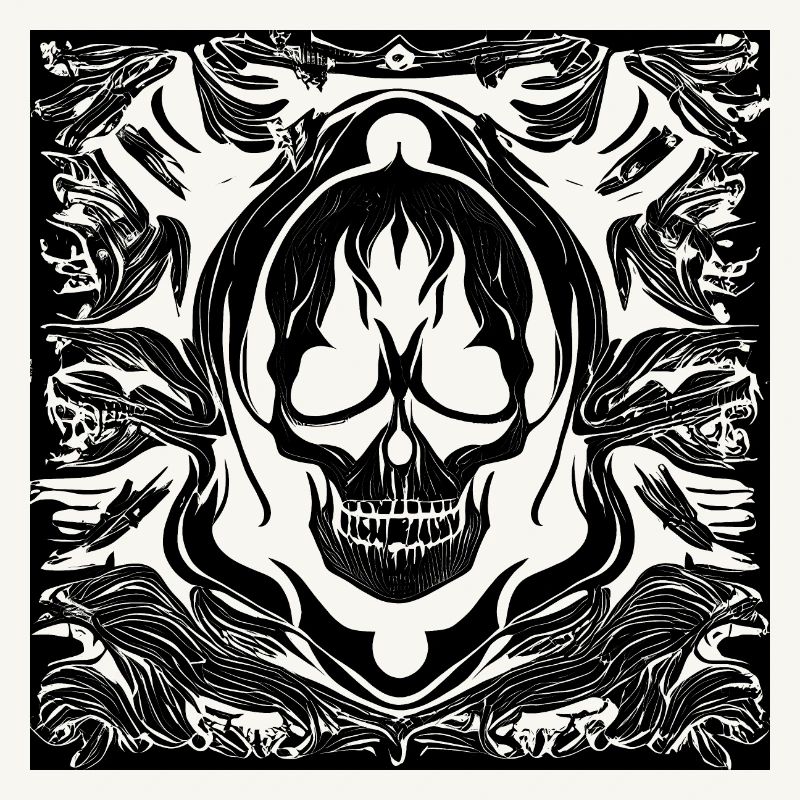 Halloween- oder Horror- Totenschädel mit Ornamente