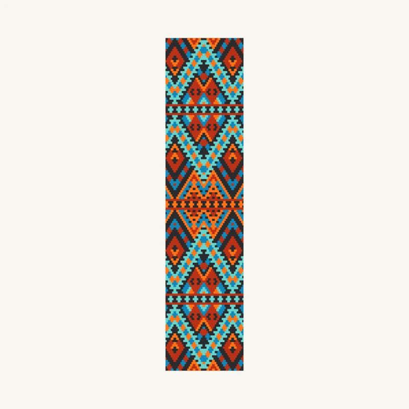 Buchstabe I- Boho-Design, buntes Monogramm