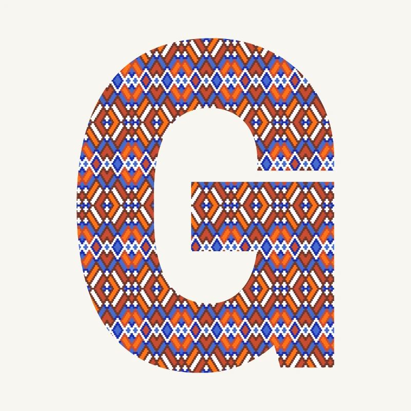 Monogram Letter G- geometric pattern