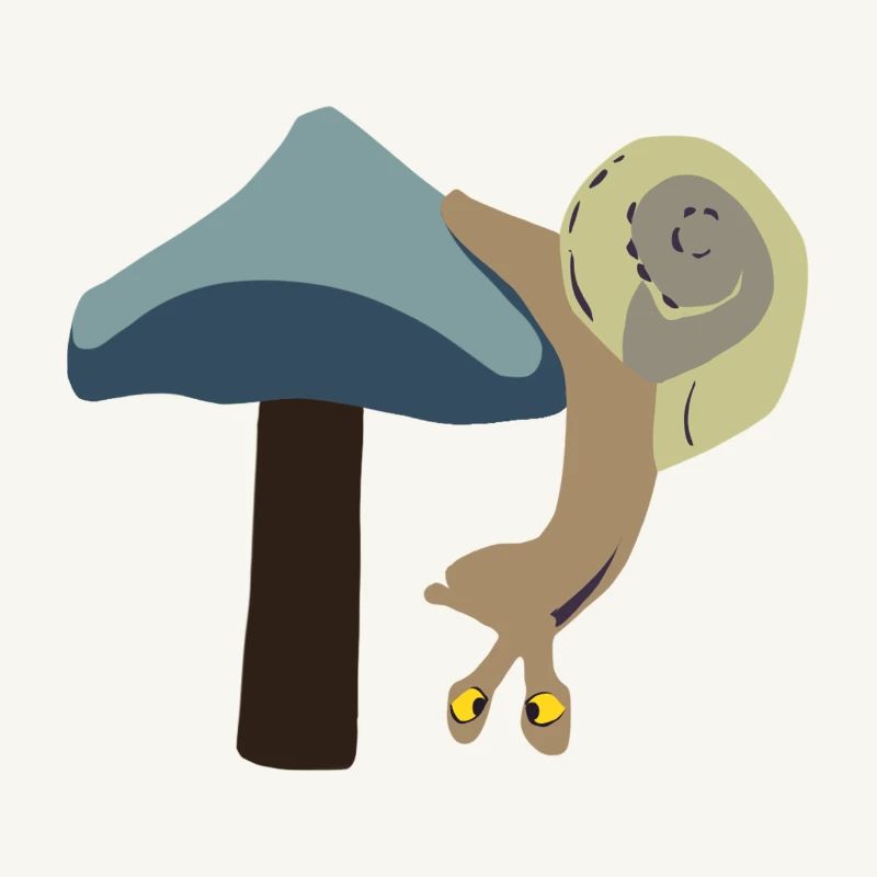 Snail upside down