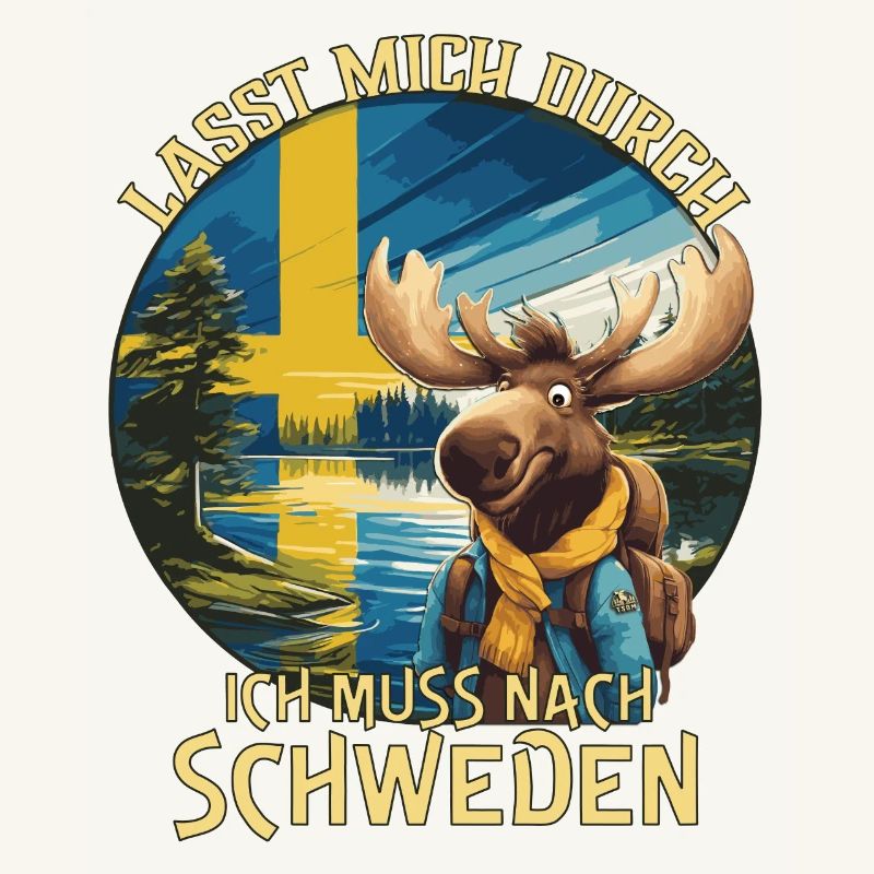 Schweden - lasst mich durch - Elch