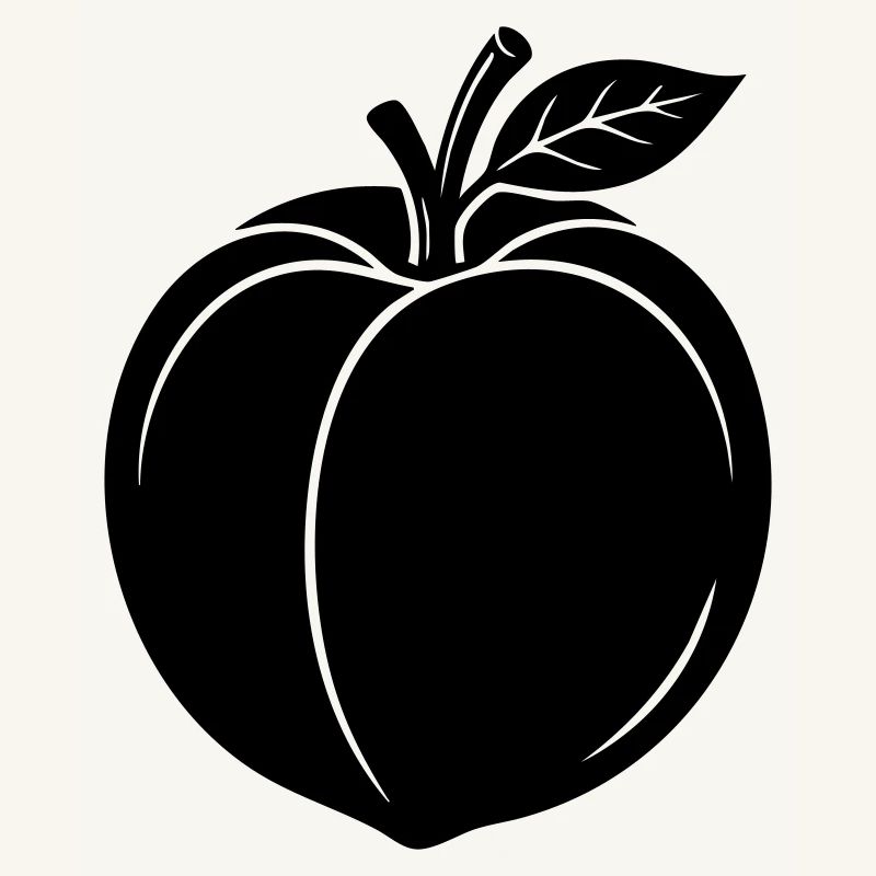 Silhouette du Fruit de la Pêche