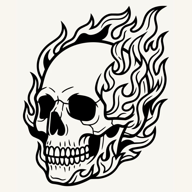 skull flame