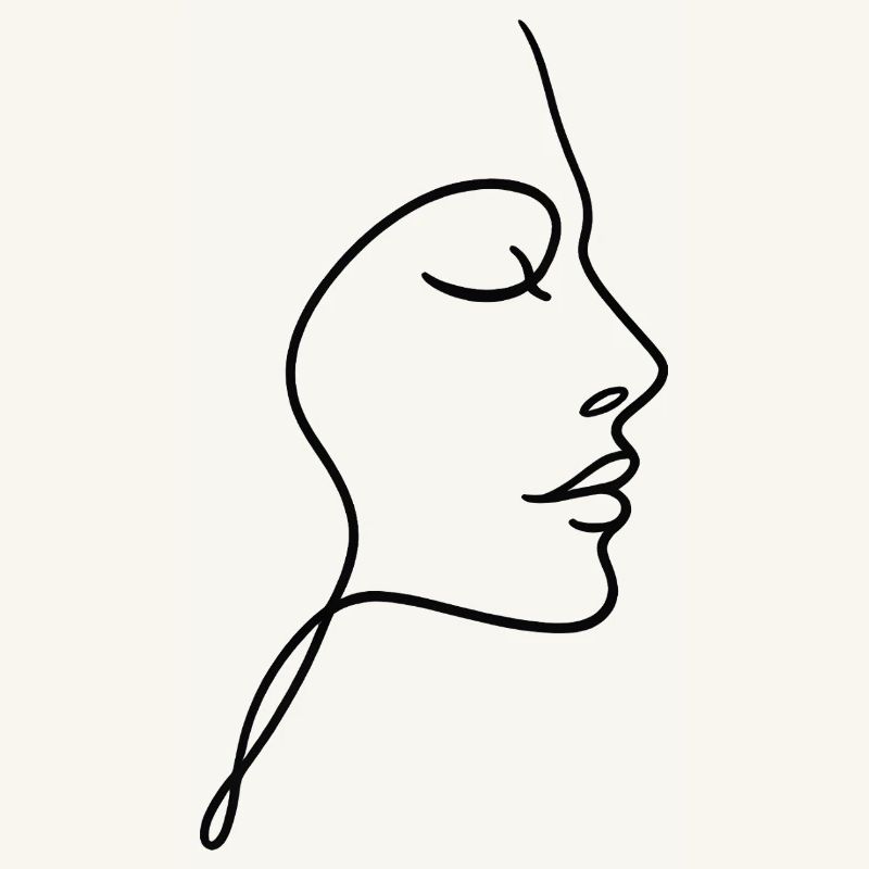 Liniengesicht Silhouette