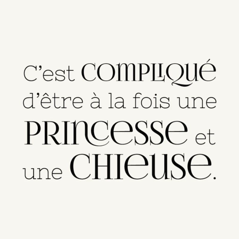 Princesse et chieuse