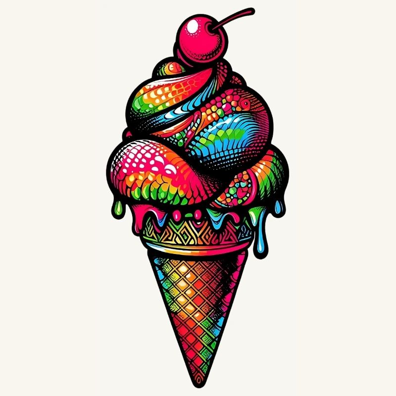 Cornet de crème glacée Popsicle