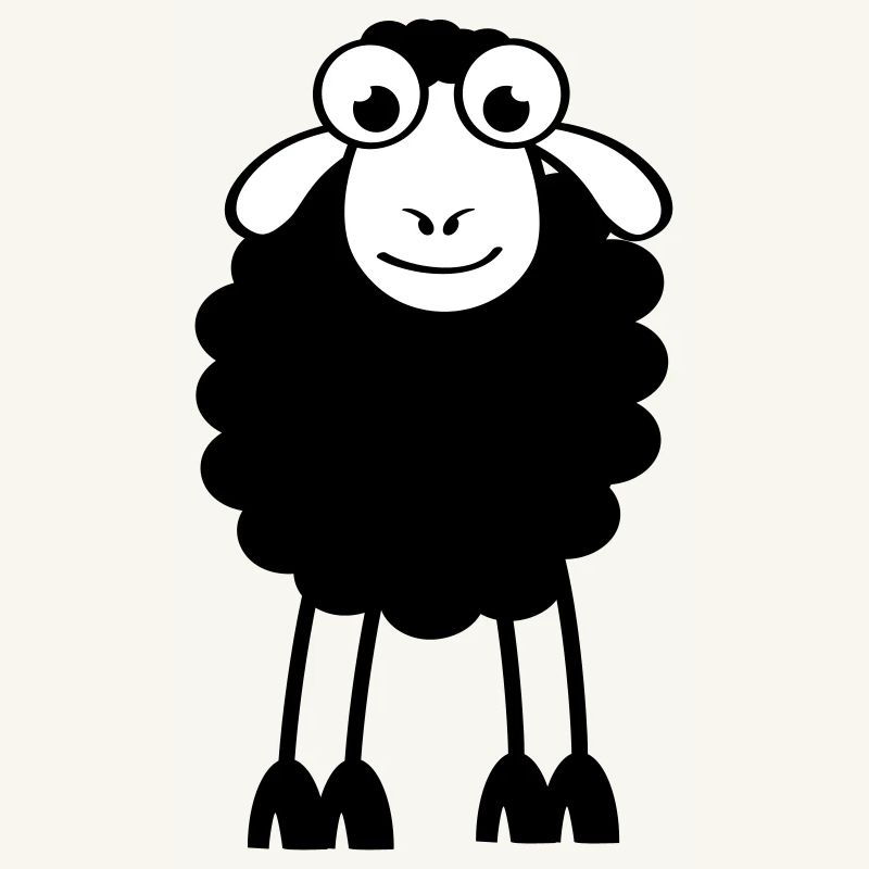 Schafe, weiße oder schwarze Schafe. Träumen oder schlafen