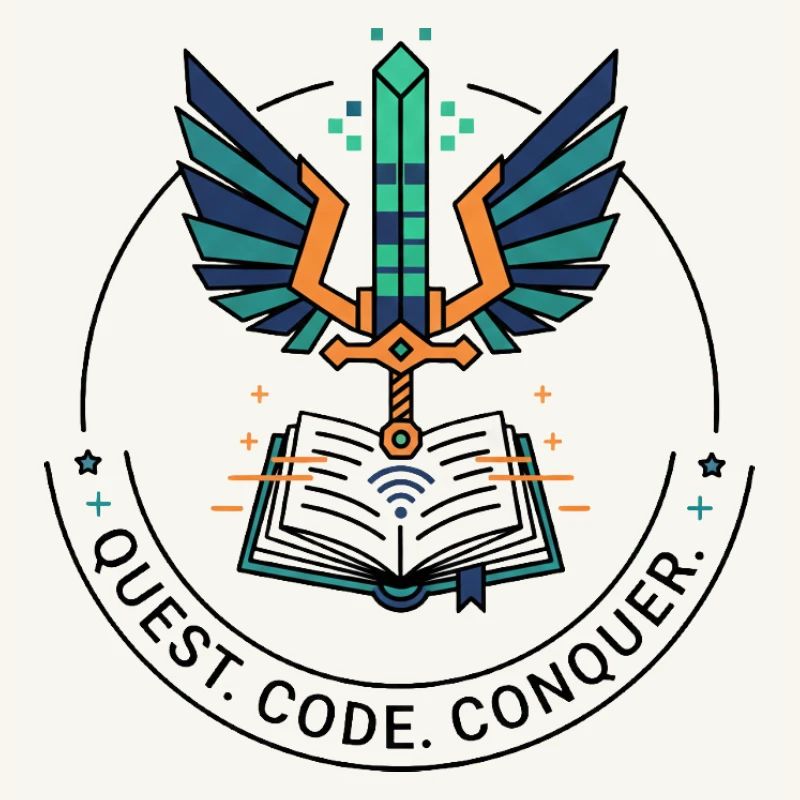 Quest. Code. Conquer Emblem