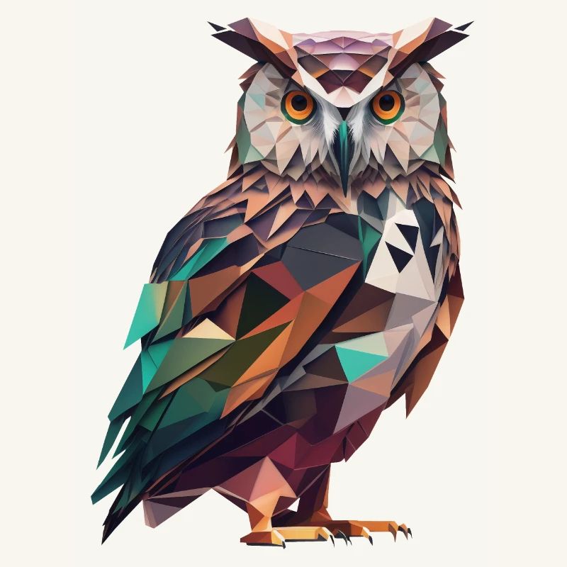 Prächtige Polygon-Eule – Vogelkunst
