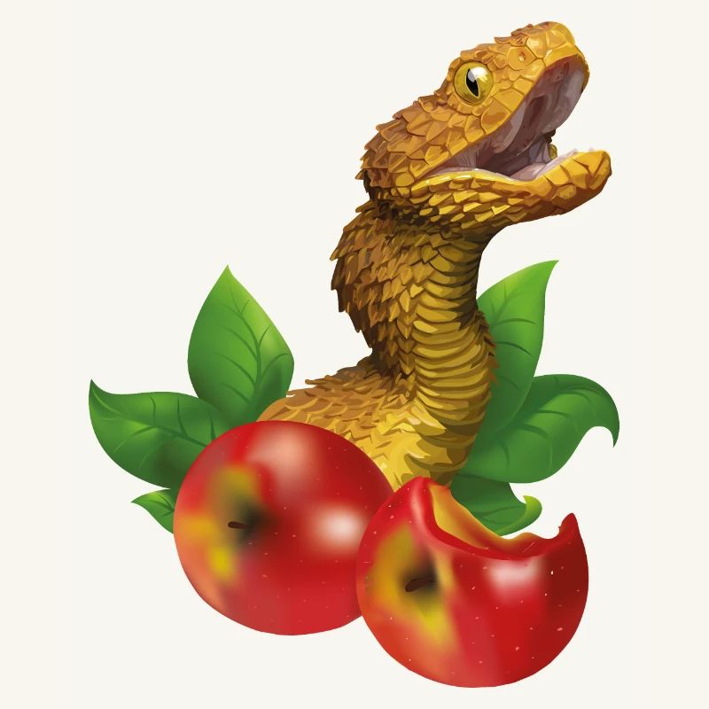 Snake and apples