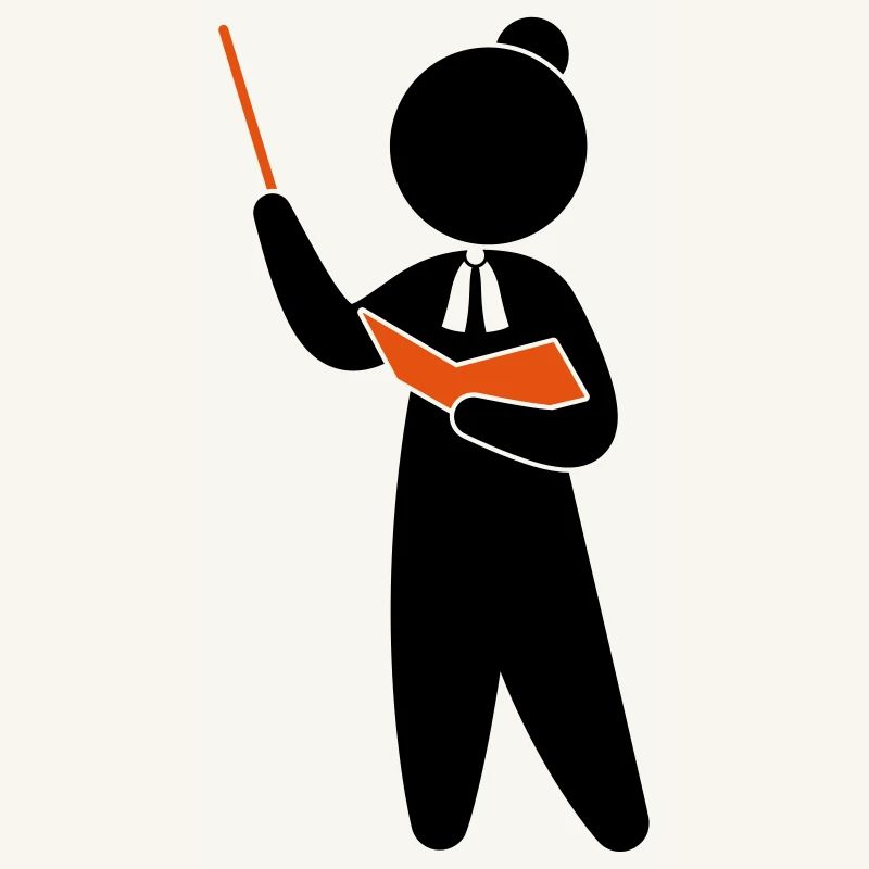 Ein Lehrer oder Professor schult sein Publikum