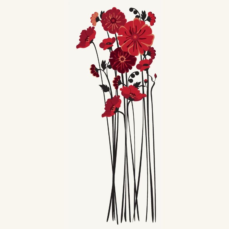 Illustration de fleurs de galets