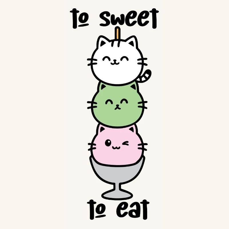 Katzen-Turm Eiscreme Stack