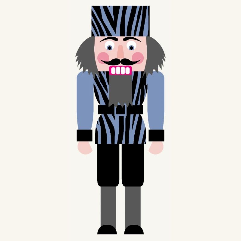 Nutcracker Zebra Pattern Christmas Decoration Advent