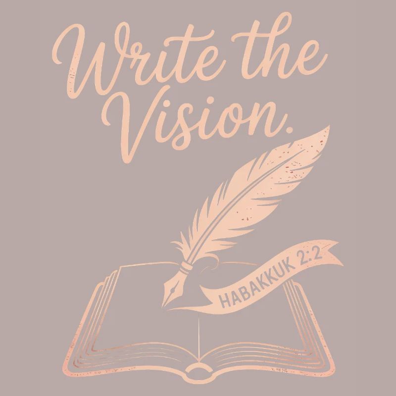 Write the Vision - Feather & Open Book