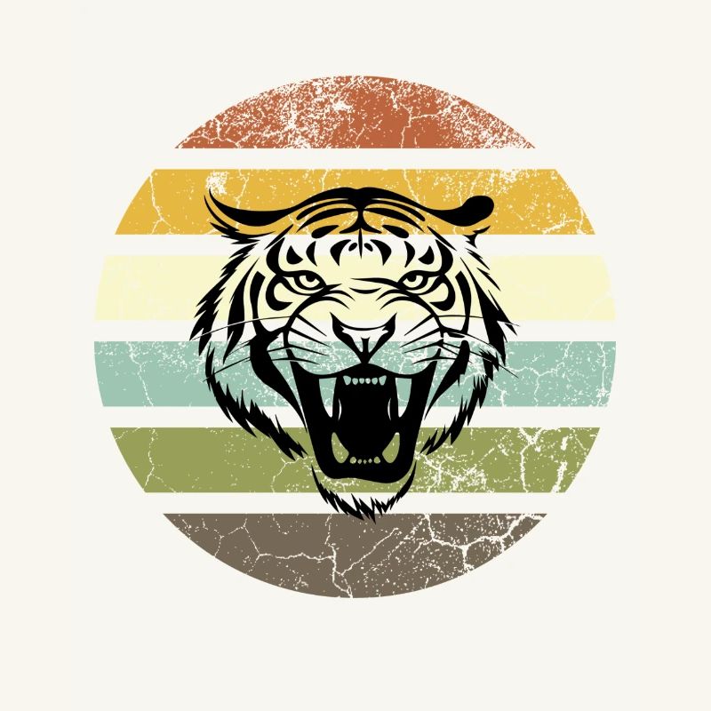 Retro Tiger Stripes Sunset