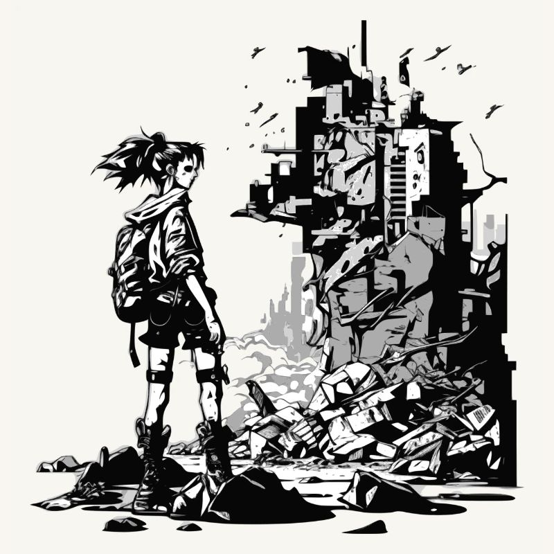 Düstere Sci-Fi Welt mit einer einzigen Heldin