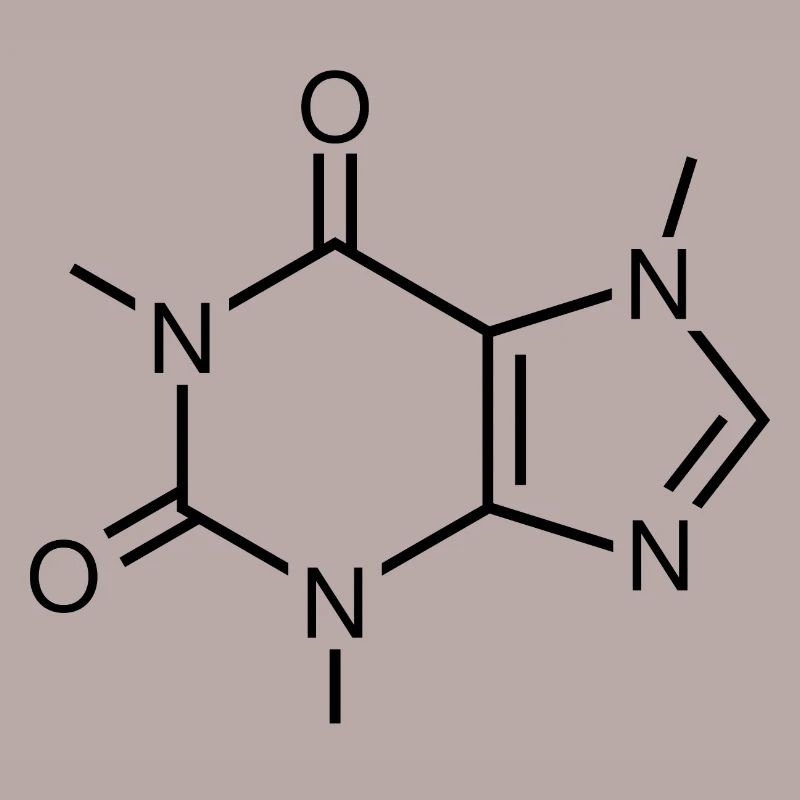 Caffeine molecule structural formula