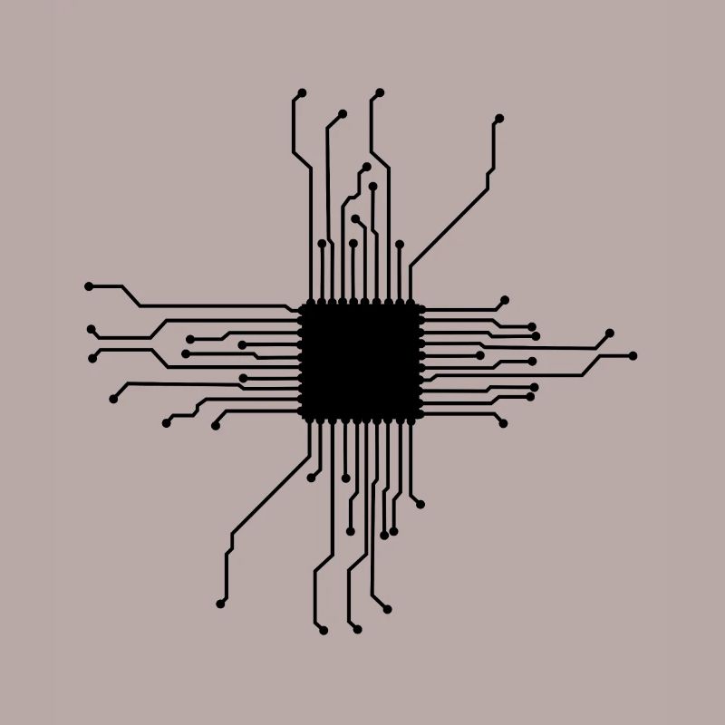 CPU Herz Computerchip Geek Computer Nerd Geschenk
