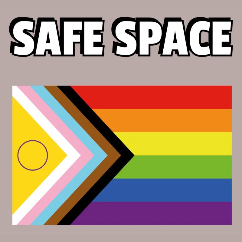 SAFE SPACE Drapeau de progrès de la fierté inclusive