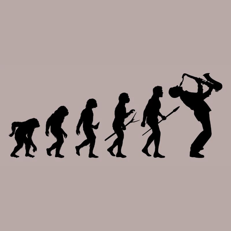 Saxophone Sax Player Saxophonist Evolution Funny