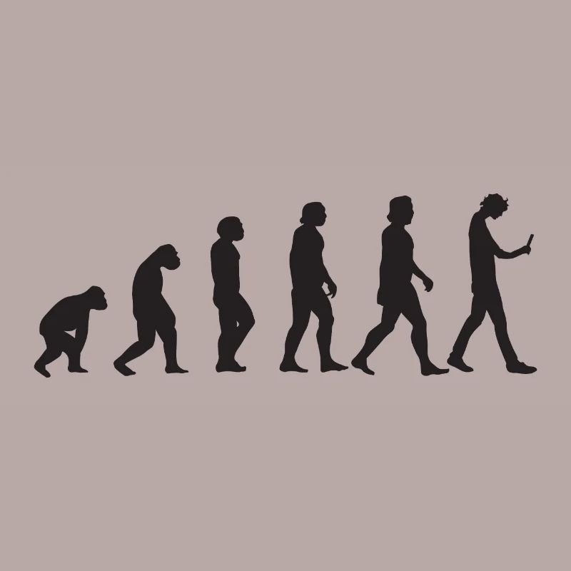 Human evolution to phone addiction