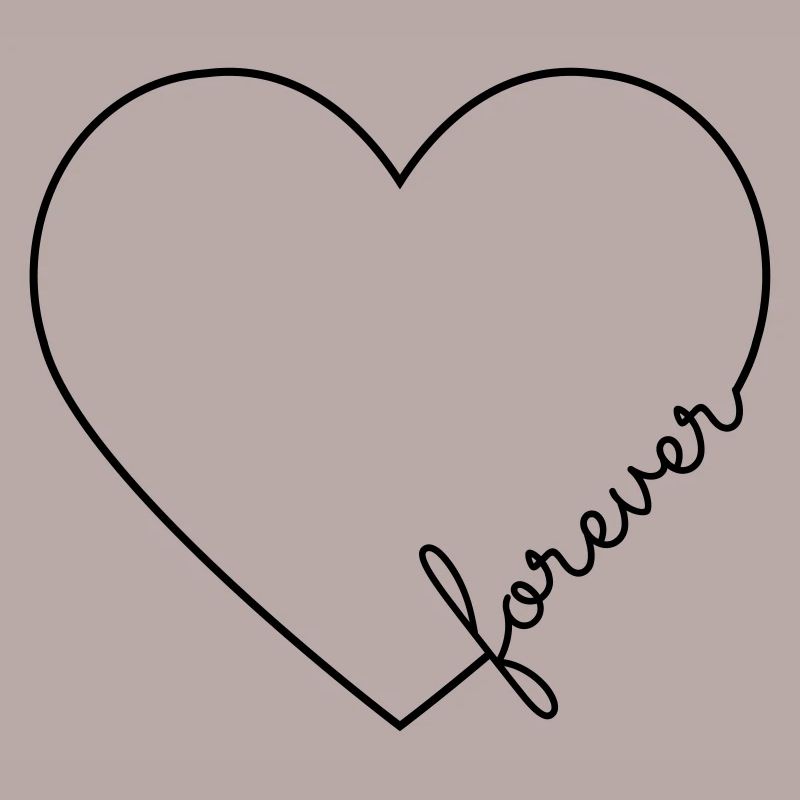 Forever heart line frame
