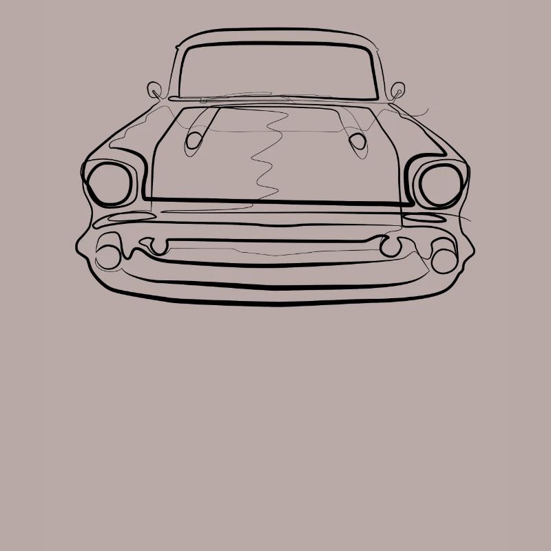 Oldtimer - one line drawing