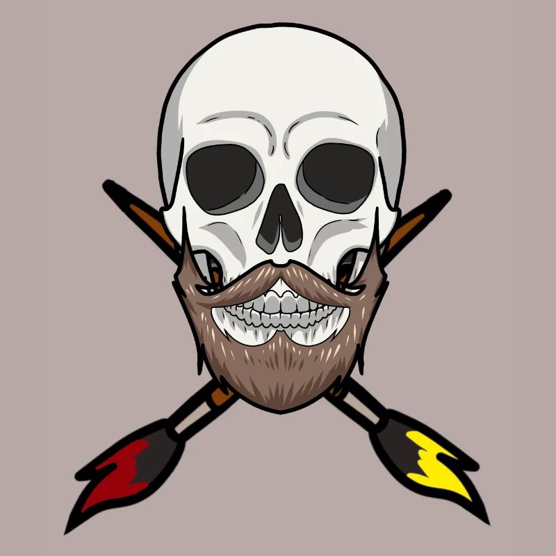 Work Painter Skull Painter Master Art Brush
