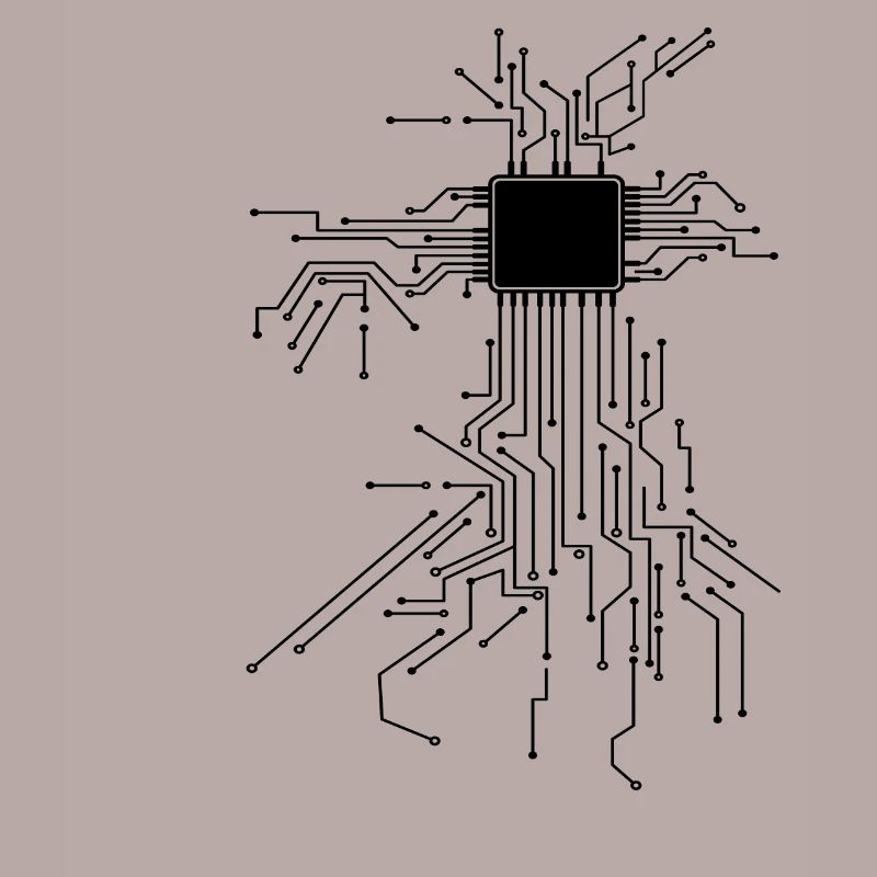 PROCESSEUR Technologie Nerd Programmeur de puce d’ordinateur