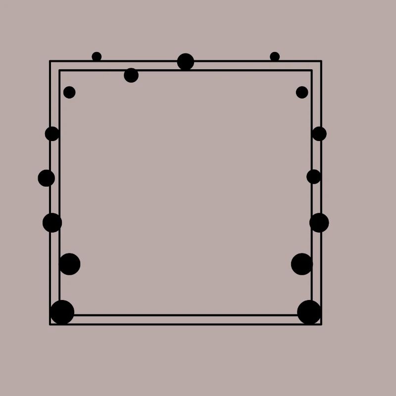Dotted frame Square black