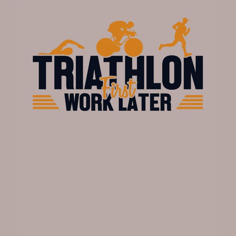 Triathlon First Work Later Triathlet Training