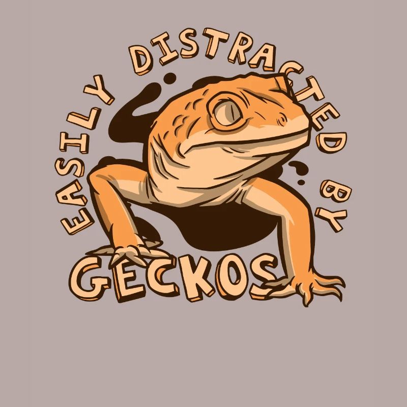 Easily Distracted By Geckos Crested Lizard