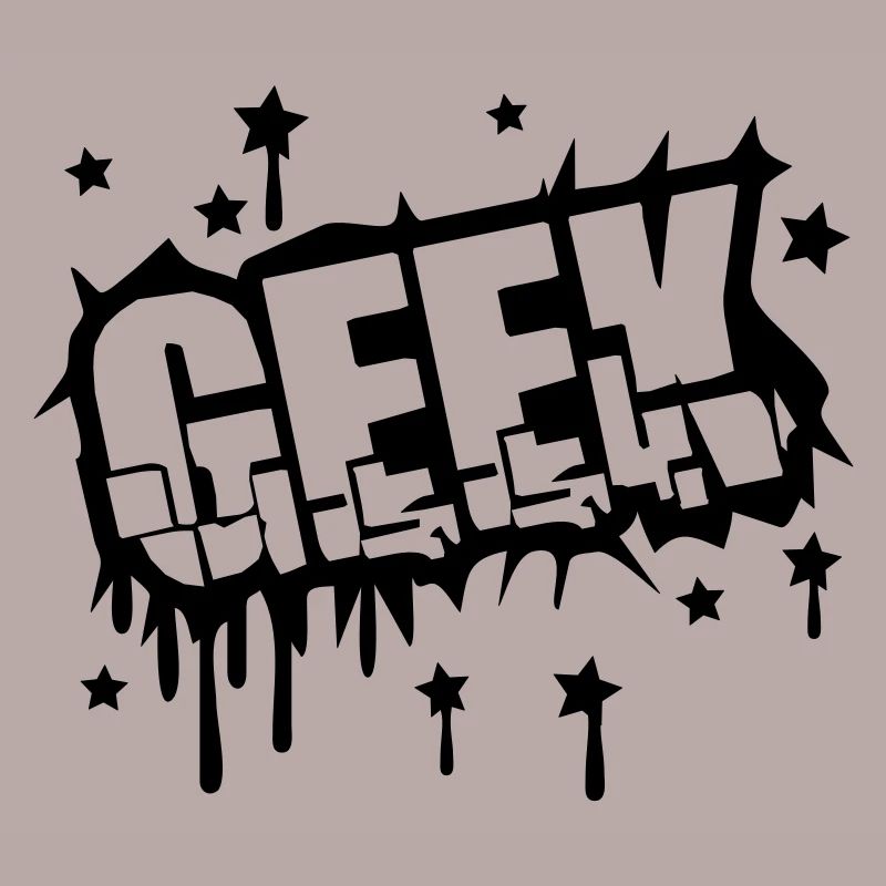 Geek Zerbrochenes Graffiti Design