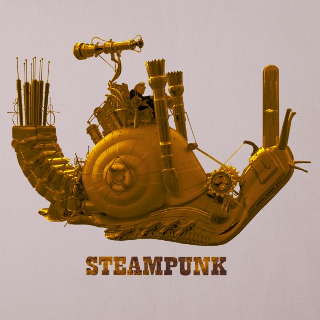 Steampunk Schnecke snail Retro Futurismus