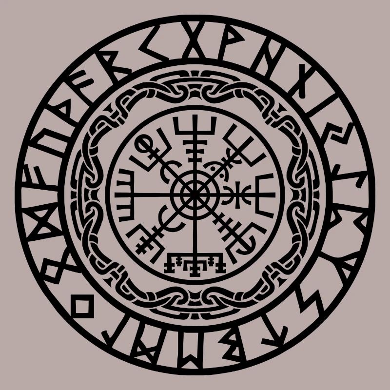 Wikinger Kompass Vegvisir Runen