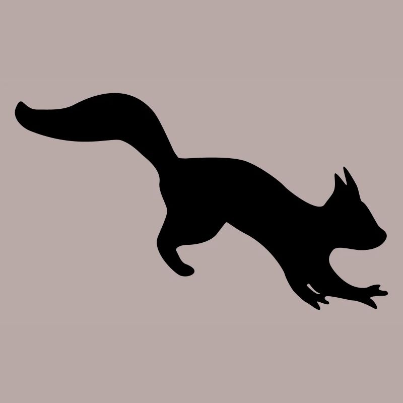 bouncing agile squirrel silhouette