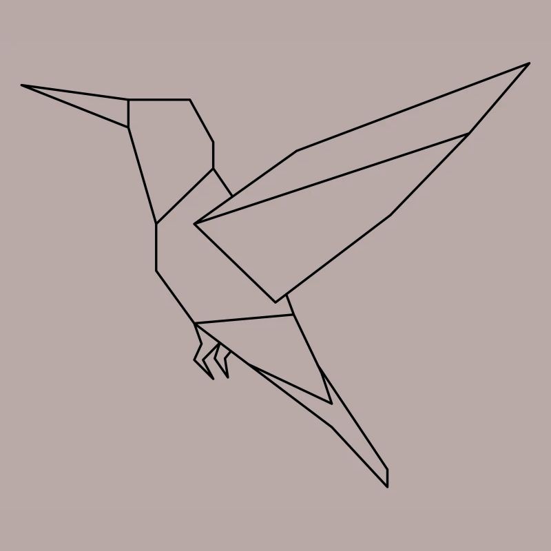 Oiseau géométrique abstrait triangle formes art