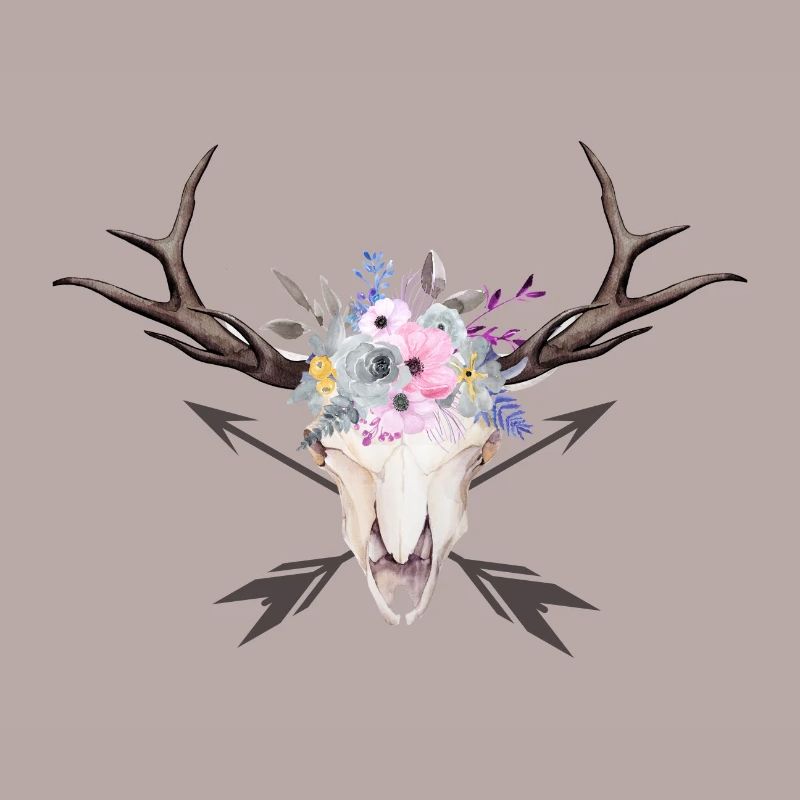 Flèche de fleur Boho Scull personnalisable