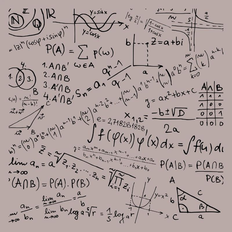 Math Equation Pattern, Cool Quadratic Formula Geek