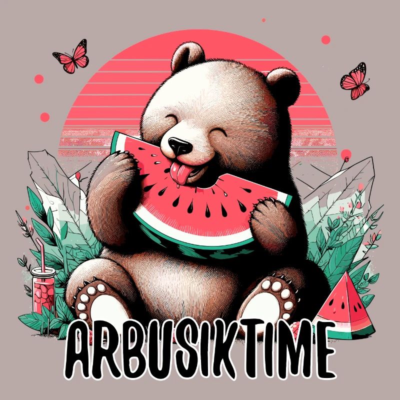 C’est l’heure de la pastèque Arbusik Bear Yummy Gift