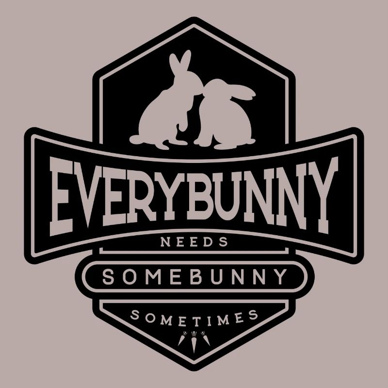 Jeder Hase braucht einen Hasen kuscheln Schwarz