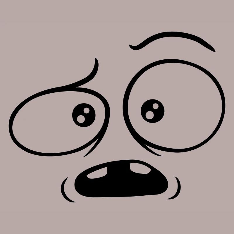 Confused skeptical comic face