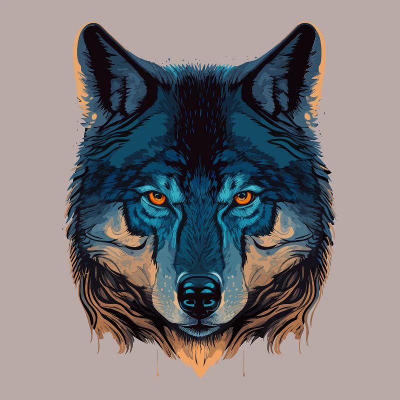 Wolf Head Illustration comme le fabuleux présent